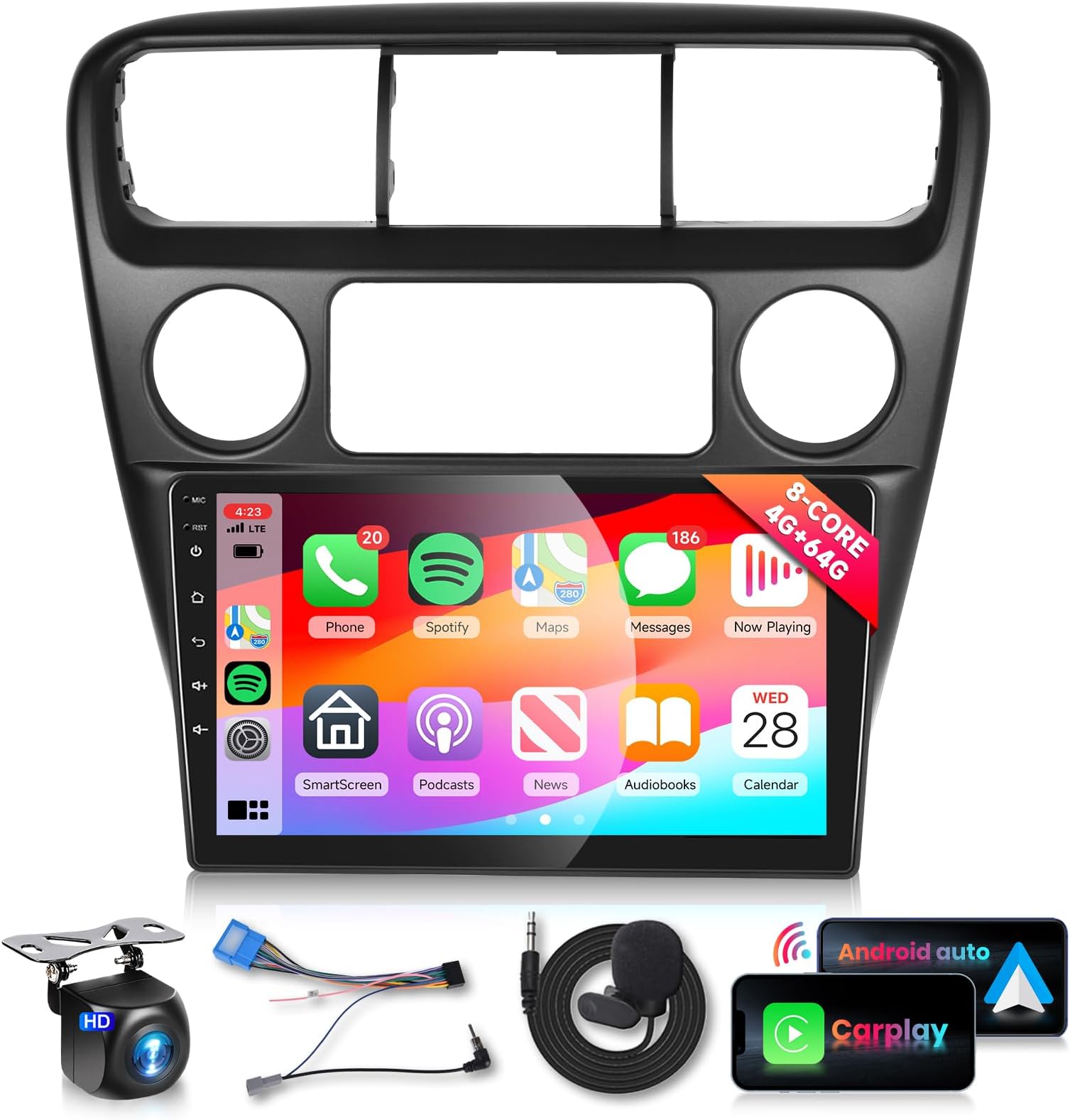 Wireless CarPlay Android Auto Naifay 9-inch Car Stereo For Honda